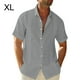 thumbnail image 5 of Minnieouse Camisa con botones de estilo informal para hombre, camisa de verano para fiesta en la piscina, Color sólido, diseño Simple, Tops Camisetas Gris SG, 5 of 5