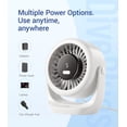 thumbnail image 4 of USB Desk Turbo Fan, Ultra-Quiet Mini Desk Fan, Powerful Wind, LED Display, 5 Speed, 360° Rotating Small Portable Fan for Home, Office and Outdoor Cool Tech Gadgets - TurboBreeze, 4 of 5