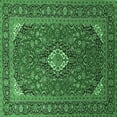 thumbnail image 1 of Ahgly Company Indoor Square Medallion Emerald Green Traditional Area Rugs, 7' Square, 1 of 4