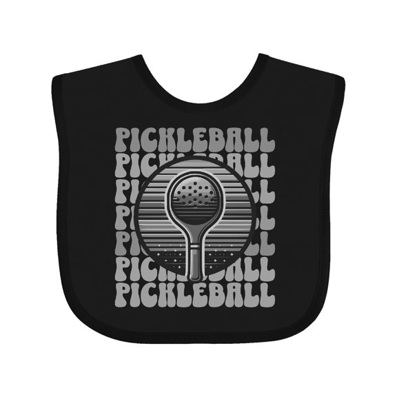 Inktastic Pickleball Retro Sunset Boys or Girls Baby Bib
