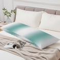 thumbnail image 4 of Aqua Teal White Ombre Body Pillow Cover, Pillowcase Protectors with Zipper, Breathable Decorative Throw Pillow Case Cover, Modern Abstract Art Farmhouse Gradient Pillow Shams for Couch Sofa 20x60Inch, 4 of 8