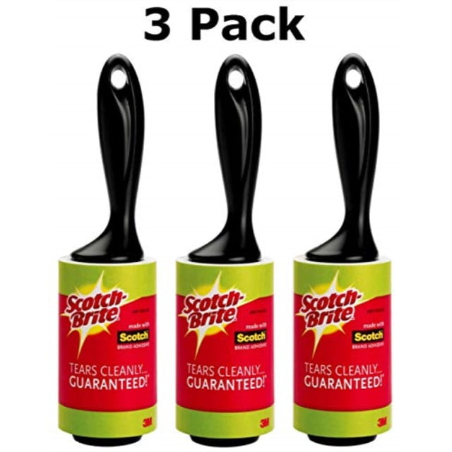 3m scotchbrite lint roller, 95 sheets (3 pack)