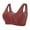 Red, variant on RYRJJ Front Snap Wirefree Everyday Bras for Women Plus Size Full Coverage Push Up Sports Bra Easy Close Breathable Bralette Bras Underwear(Red,XL)