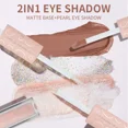 thumbnail image 5 of Sombra de ojos líquida marrón beige, base de maquillaje de ojos mate sedoso, crema con purpurina y lentejuelas, sombra de ojos iluminadora en barra de gusano de seda, 5 of 5