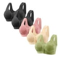 thumbnail image 1 of Puntoco Sujetadores sin aros para mujer Sujetador fruncido sin aros de acero para mujer con copa fina y sujetador de encaje sexy ajustable Ropa interior, 1 of 2