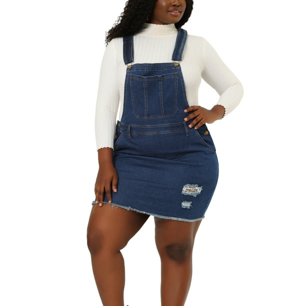 Jean suspender hot sale dress