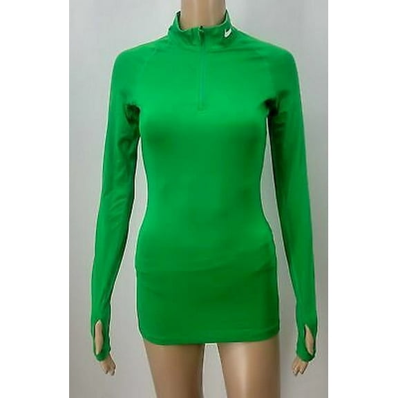 Nike Women's Green Element Dri-fit Half-zip Running Top, Size XS