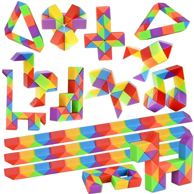 Mini rompecabezas en forma de cubo con forma de serpiente, GOLDGE, paquete de 40, para niños de 4 a 8