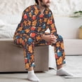 thumbnail image 6 of KLL Snowman house leaf Sleepwear Mens Flannel Pajamas,Long Cotton Pj Set, 6 of 7