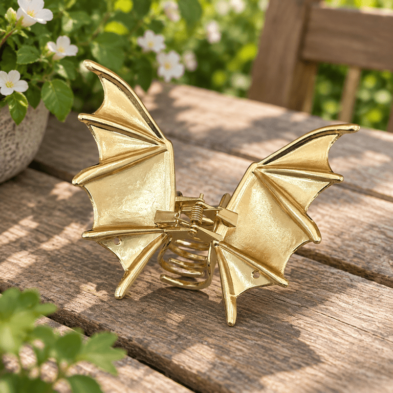 Bat Hair Claw Clips Metal Wing Shape Jaw For Accessories Gothic Grip ...