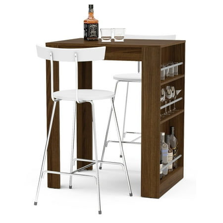 Boahaus Stylish Bar Table with Wine Storage