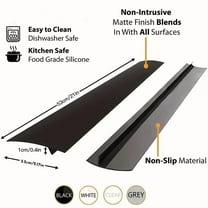 Silicone Stove Counter Gap Cover – 1-Pack Flexible Heat-Resistant Kitchen Filler to Stop Crumbs, Oil & Spills from Falling Between Stove and Counter