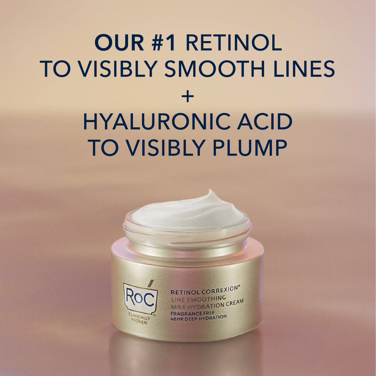RoC Retinol Correxion Anti-Aging Daily Hydration Moisturizer Cream with Hydrating Hyaluronic Acid, Fragrance-Free, 1.7 oz - image 4 of 8