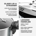 thumbnail image 2 of Gotham Steel 8 Qt Stainless Steel Stock Pot Multipurpose Pasta Pot with Strainer Lid & Twist and Lock Handles, for Soup, Spaghetti, Rice, Induction Ready, Dishwasher Safe, 2 of 8