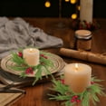 thumbnail image 5 of CuiLiyq Norfolk Pine Wreath Candle Rings, Artifical Mini Christmas Wreath Table Centerpieces Candle Wreaths, for Pillar Candles Cedar Small Wreaths for Cabinets Kitchen, 5 of 6