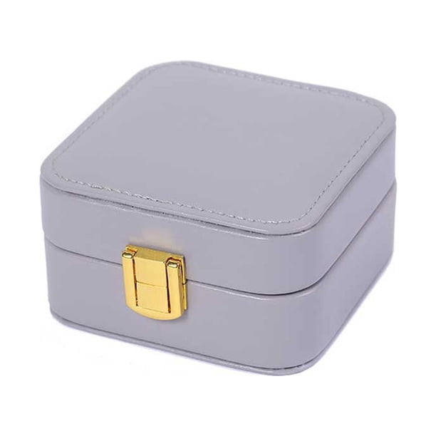 Qarigey Caja de joyería de cuero PU, soporte de exhibición, organizador de almacenamiento multifuncional ligero, ataúd de almacenamiento, estuche de Ropa, zapatos y accesorios Miscelánea Gris Qarigey AP017304-02
