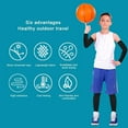 thumbnail image 3 of Kids Leg Sleeves Comfortable and Arm Sleeves Youth Leg Sleeves Arm Wraps, Non-Slip UV Protection Thigh Calf Brace Support for Basketball Running Cycling Sports, 1 Pair, 3 of 5
