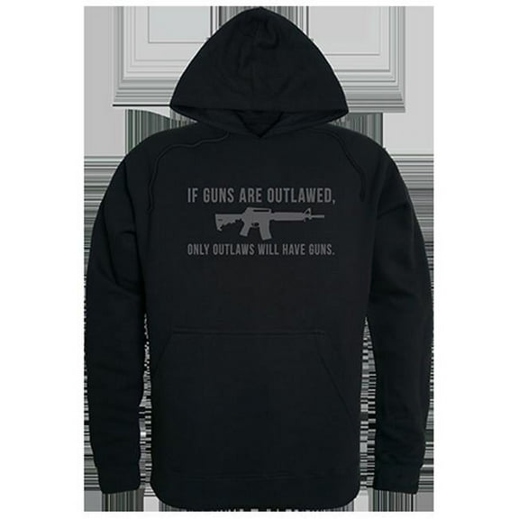 Rapid Dominance Outlawed Graphic Pullover Hoodie, Black - Extra Large