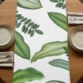 thumbnail image 5 of Table Runners 90 Inches Long Dress Scarves, Green Leaves Farmhouse Coffee/Dining/Kitchen Table Runner for Living Room, Tropical Summer Botanical Watercolor Elegant Leaf 13x90 Inch, 5 of 9