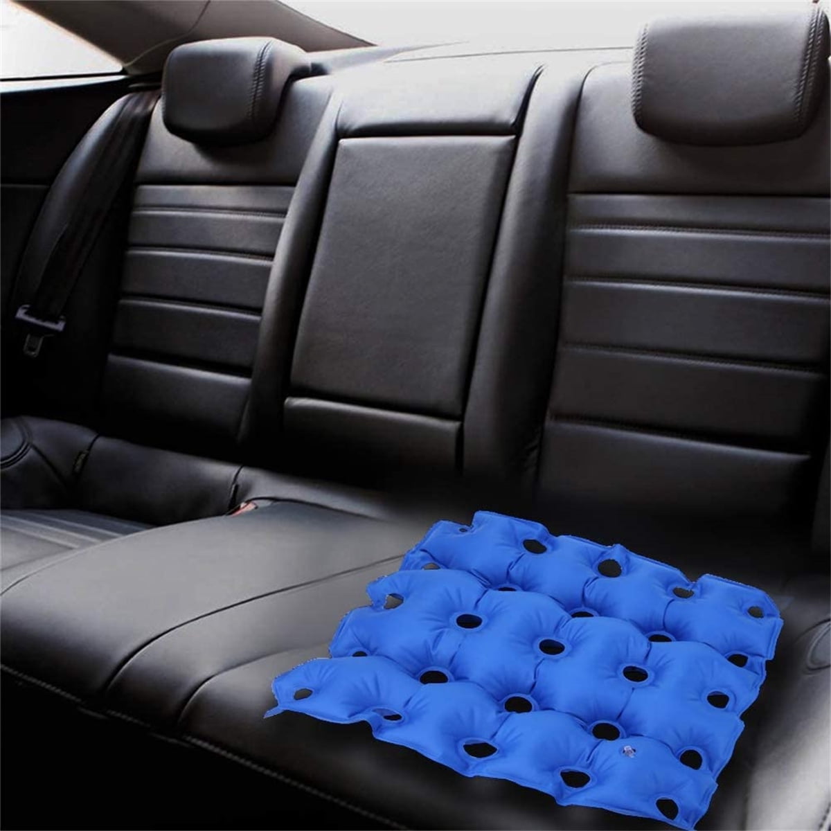Inflatable Seat Cushion by Casewin- Travel Seat Cushion for Airplane, Car,  Office, Wheelchair - Adjustable Pressure Pillow for Sitting Pain Free Blue  