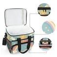 thumbnail image 6 of FORMRS Insulated Cooler Bag 24 Cans Capacity Soft Leakproof Lunch Box with Side Pockets, Retro Beige Rainbow, 6 of 7