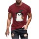 thumbnail image 2 of Blusas y camisas de manga corta y cuello redondo para hombre. Blusas/camisetas de manga corta con cuello redondo y estampado de Halloween para hombre. Blusa para hombre., 2 of 5