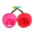 thumbnail image 3 of Hat Head Cover Funny Cherry Novelty Plush Soft Material for Masquerade Ball Couple Dress Up Events, 3 of 9