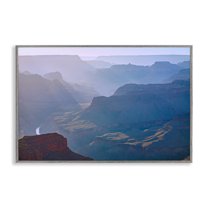 Stupell Industries Sun Rays Mountain Mesa Landscape & Nature Photography Gray Framed Art Print Wall Art, 18 x 12