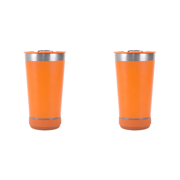 Altavoz Taza de música de acero inoxidable Inalámbrico BT Regalos para mujeres y hombres Naranja
