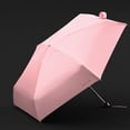 thumbnail image 3 of Inteprter Mini paraguas plano y bonito, antideslizante, ligero, cinco pliegues, sombrilla hecha a mano de bolsillo, sombrilla para el sol, día Paraguas de lluvia Rosado, 3 of 6