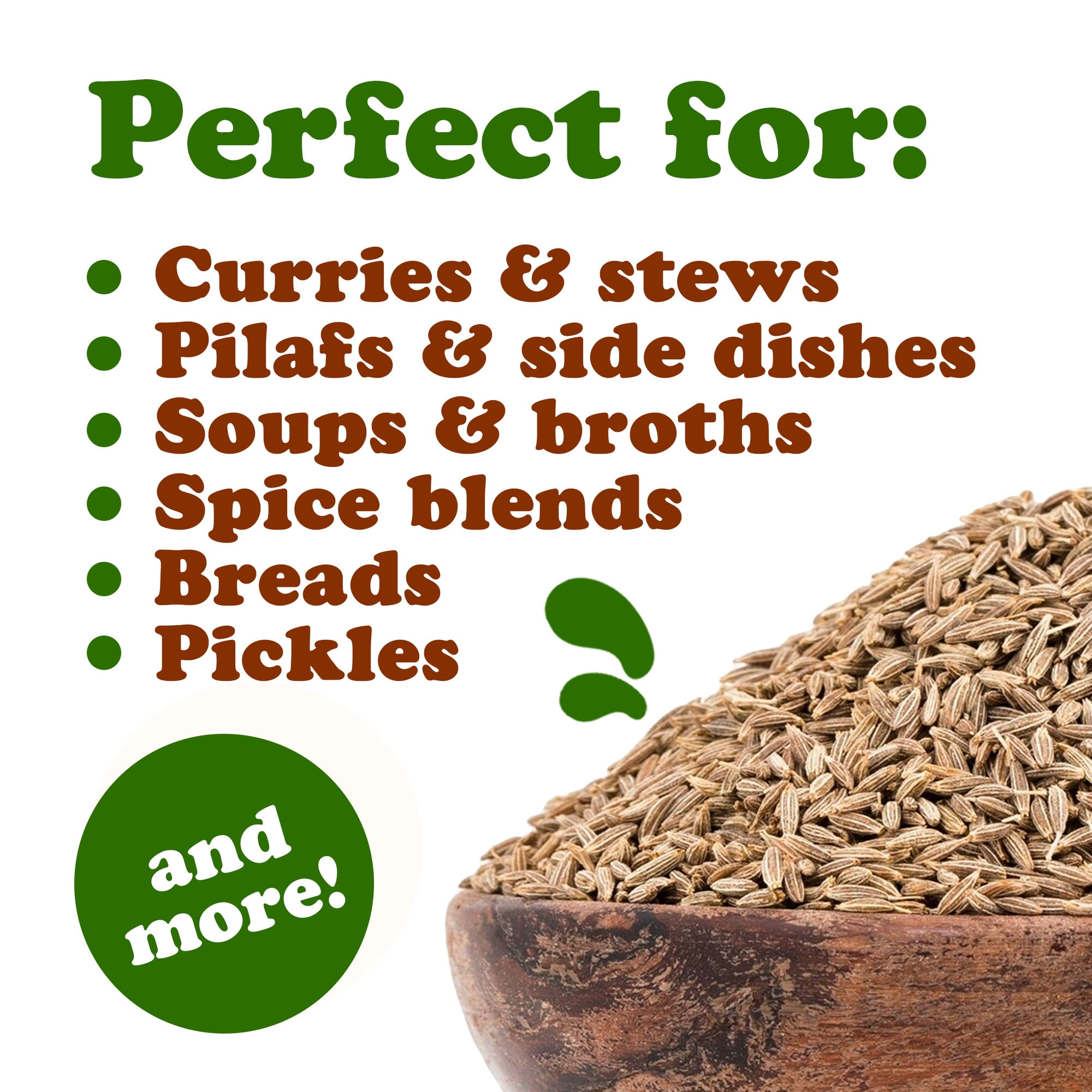 Organic Cumin Seeds, 2 Pounds – 100% Natural, Non-GMO, Aromatic Seasoning, Perfect for Spices, Baking and Pickling, Vegan, Kosher, Bulk — by Food to Live