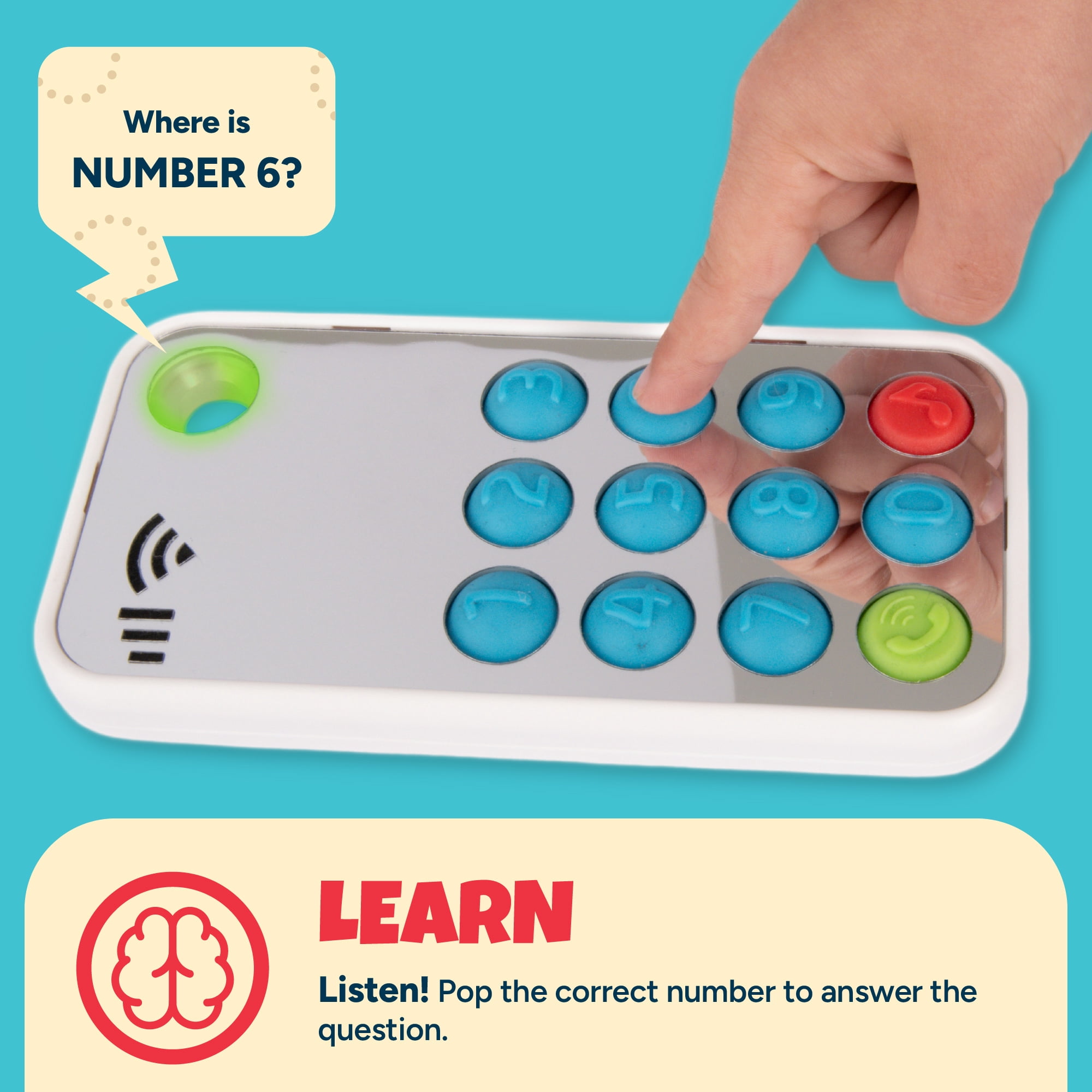 Chuckle & Roar Pop It Phone Pretend Play for Children Ages 1-4+ by Buffalo Games