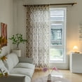 thumbnail image 5 of UU&T Vintage Floral Curtains for Living Room, Semi-Blackout Farmhouse Linen Curtains with Tassels Set of 2 Panels, 52" x 84", 5 of 7
