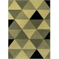 thumbnail image 2 of Well Woven Reita Green & Black Modern Geometric Triangle Boxes Beveled Pattern Area Rug 5x7 (5'3" x 7'3"), 2 of 8