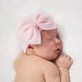 thumbnail image 3 of Zukuco Newborn Baby Girl Hat with Big Bow Soft Cute Knot Baby Comfy Nursery Beanie 0-3 months, 3 of 5