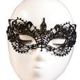 thumbnail image 3 of Ociviesr Lady Black Lace Floral Eye Mask Venetian Masquerade Fancy Party Dress, 3 of 8