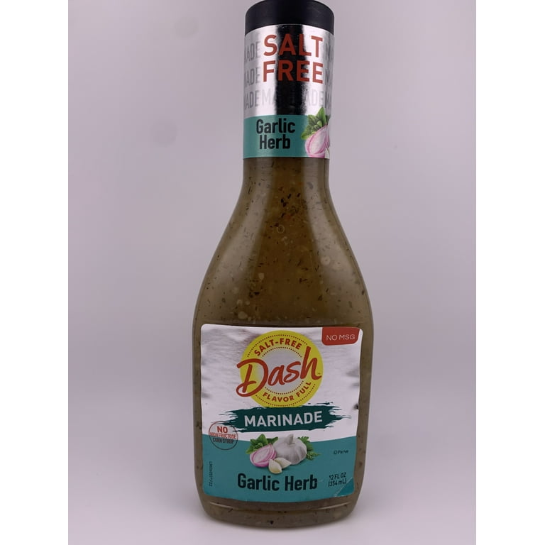 Mrs Dash Marinade, 3 Flavor Variety Pack of 12oz Bottles, Salt Free-  Teriyaki Marinade, Lime Garlic, and Garlic Herb by Snackivore