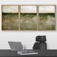 thumbnail image 2 of wall26 Framed Canvas Print Wall Art Set Pastel Watercolor Green Country Landscape Abstract Shapes Illustrations Modern Art Decorative Multicolor for Living Room, Bedroom, Office - 24"x36"x3, 2 of 5