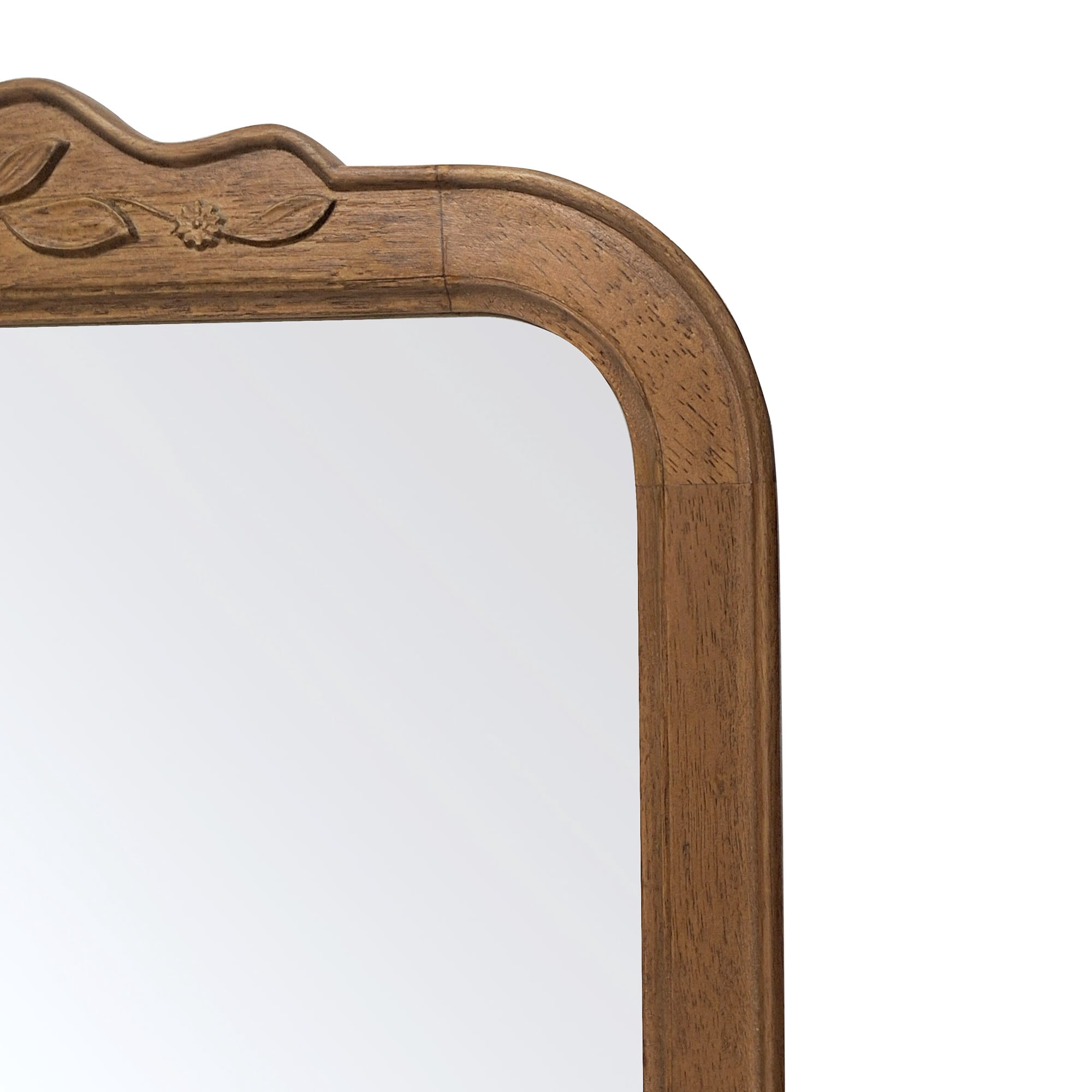My Texas House Ornate Floral Carved Wood Frame Mirror 24x36