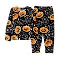 thumbnail image 5 of Kcolen Halloween Gifts Halloween Pajamas Outfit 2 Piece,Cute Halloween Print Long Sleeve Top & Long Pants Fall Winter Sleepwear Set, 5 of 5
