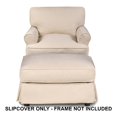 thumbnail image 1 of Sunset Trading Horizon Tissu Slipcover Set pour T-Coussin Chaise & Pouf en Beige, 1 of 8