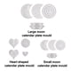 thumbnail image 2 of Calendario Colgante Placa Molde Silicona Giratorio Circular Calendario Hacer Molde Portátil No Tóxico Artesanía Calendario Ornamento Molde De Silicona Para Decoración De Bricolaje 4Pcs Yuarrent HA027010-01, 2 of 7