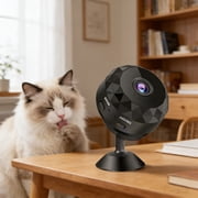 ZYXWVU Indoor Security Camera 1080P WiFi Dome Pet Cam App Control Motion Detection Home Surveillance Camera For Baby Kid Pet Monitor Black