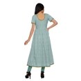 thumbnail image 4 of Moomaya Robes à Fente Imprimées pour Femmes Manches Courtes Kurti Tenue d'Été, 4 of 6