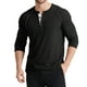 thumbnail image 1 of pstuiky camisas de manga larga para hombre, Camisa informal de manga larga para hombre, camiseta de punto con 3 botones, color liso, cómoda para uso diario salir tops m, 1 of 2