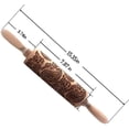 thumbnail image 2 of Pin rodante de madera de Paisley grabado en relieve con láser en 3d para hornear, galletas, galletas, pastelería para pasteles, pastelería para pasteles Feliz Sencillez, 2 of 5