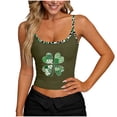 thumbnail image 1 of TaTaai Women's Casual St Patrick Day Top Sleeveless Printed U Neck Cami Solid Color Vest Soft Lightweight Spring Summer Daily Beach Wear Gift, 1 of 7
