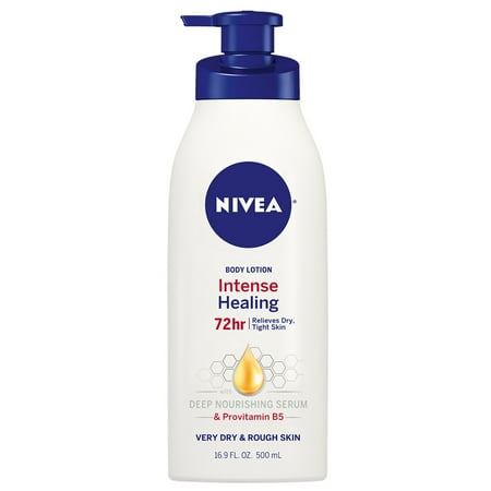 NIVEA Intense Healing Body Lotion, Use After Hand Washing, 16.9 fl. oz. Bottle