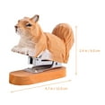 thumbnail image 2 of Wooden Animal Stapler Squirrel Stapler Desktop Wood Carving Statue Sculpture, 2 of 8