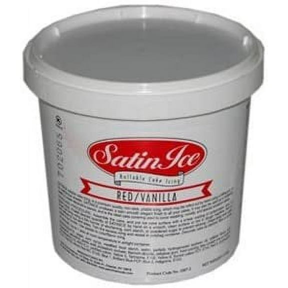Satin Ice Rolled Fondant - Red - Vanilla - 2 lb